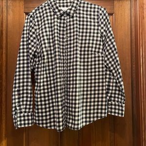 Orvis black and white checked shirt